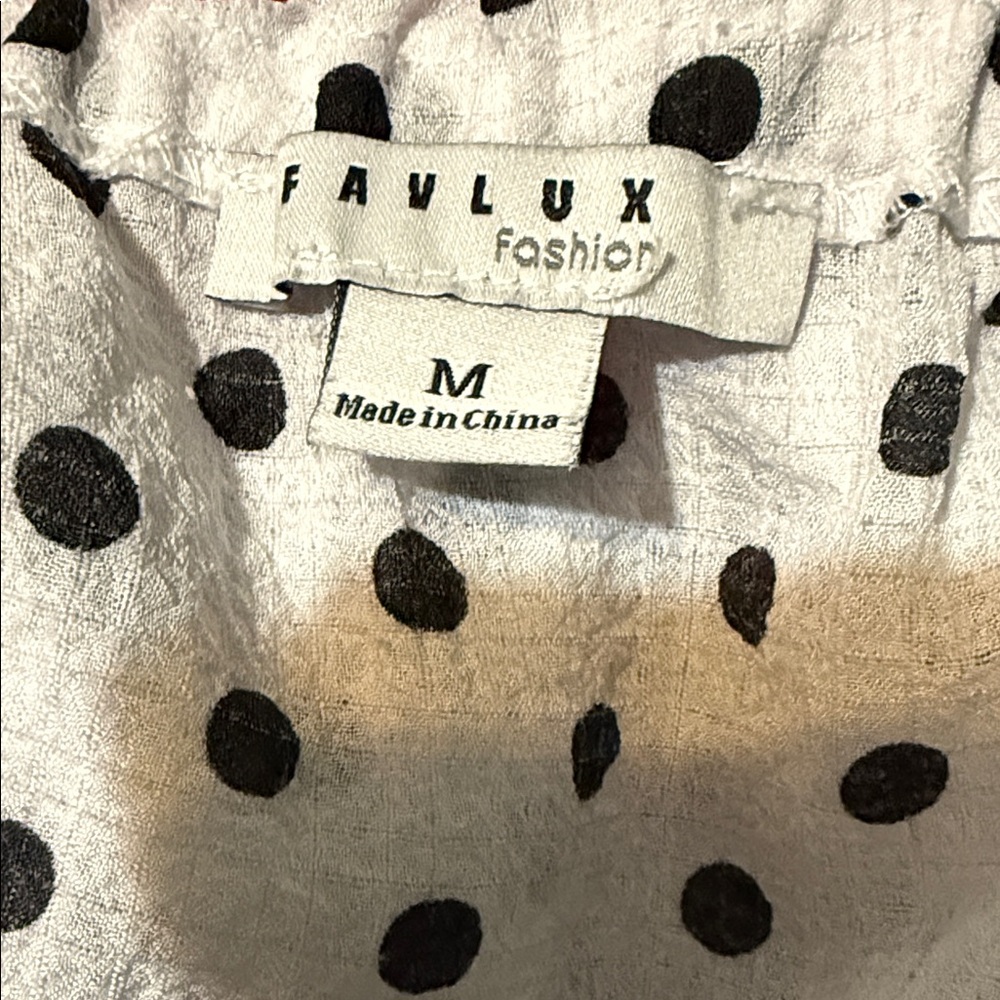 FavLux Off-Shoulder Polka Dot Romper - Size M - Picture 3 of 3